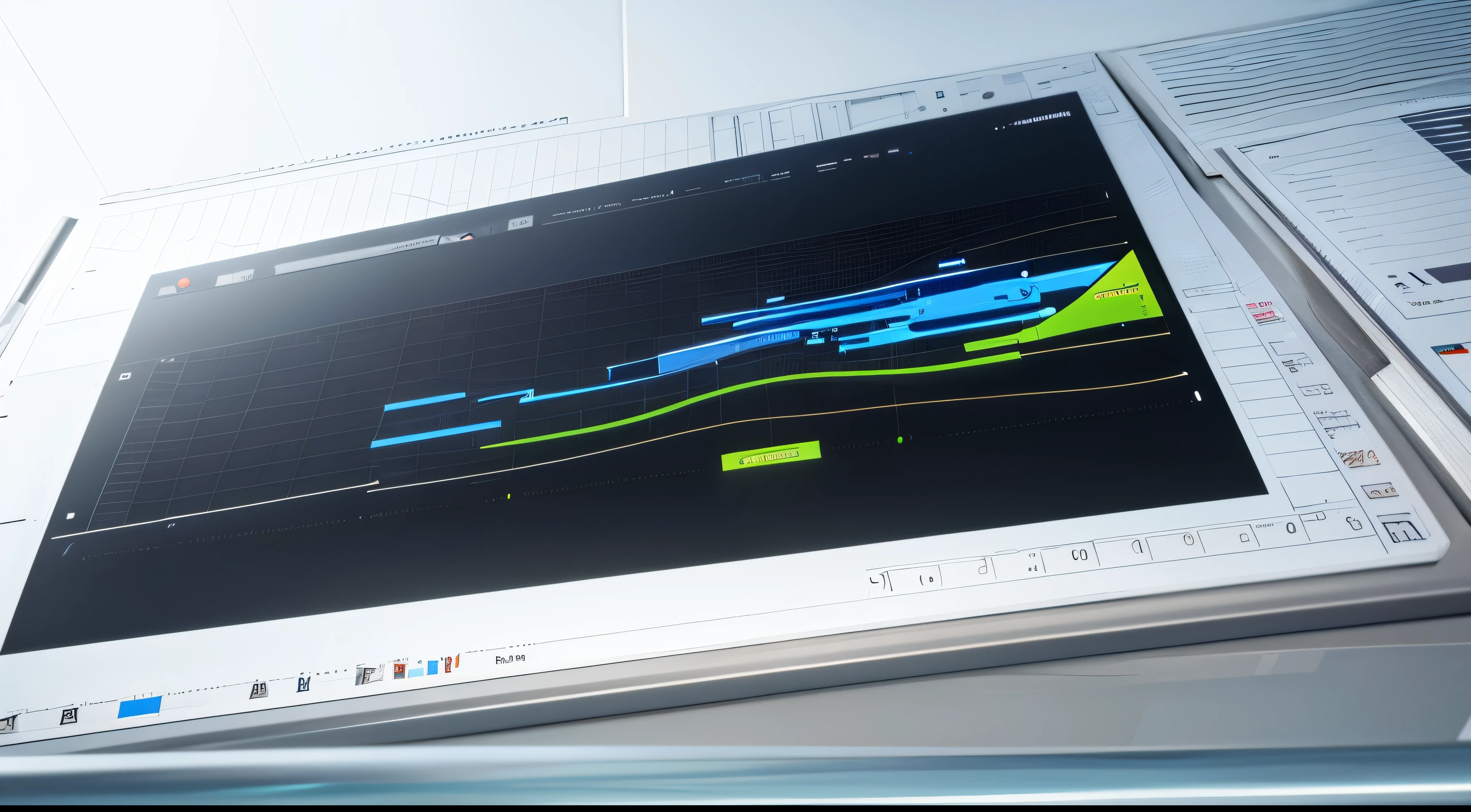Engaging 3D visualization featuring stunning graphs、glinting