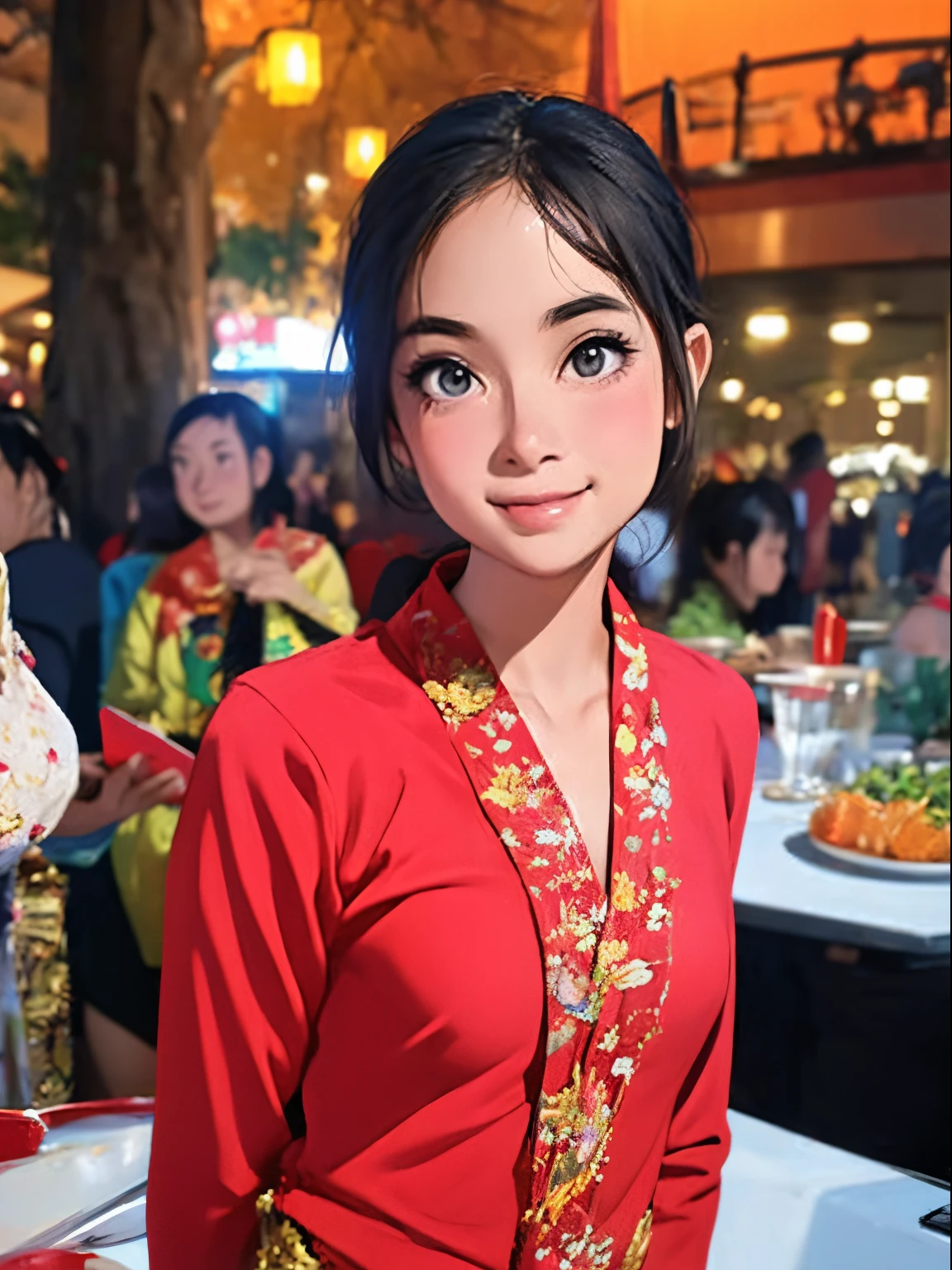 a group of women in kebaya posing for Miss Kebaya beauty contest, pose(arms up + happy), pose, 3 / 4 pose, posse features, 8 k uhd poser, photoshoot poses, portrait pose, various poses shooting photos, pose model, various pose, t pose, anime pose, pose 4 of 1 6, poser, posing for poster photography