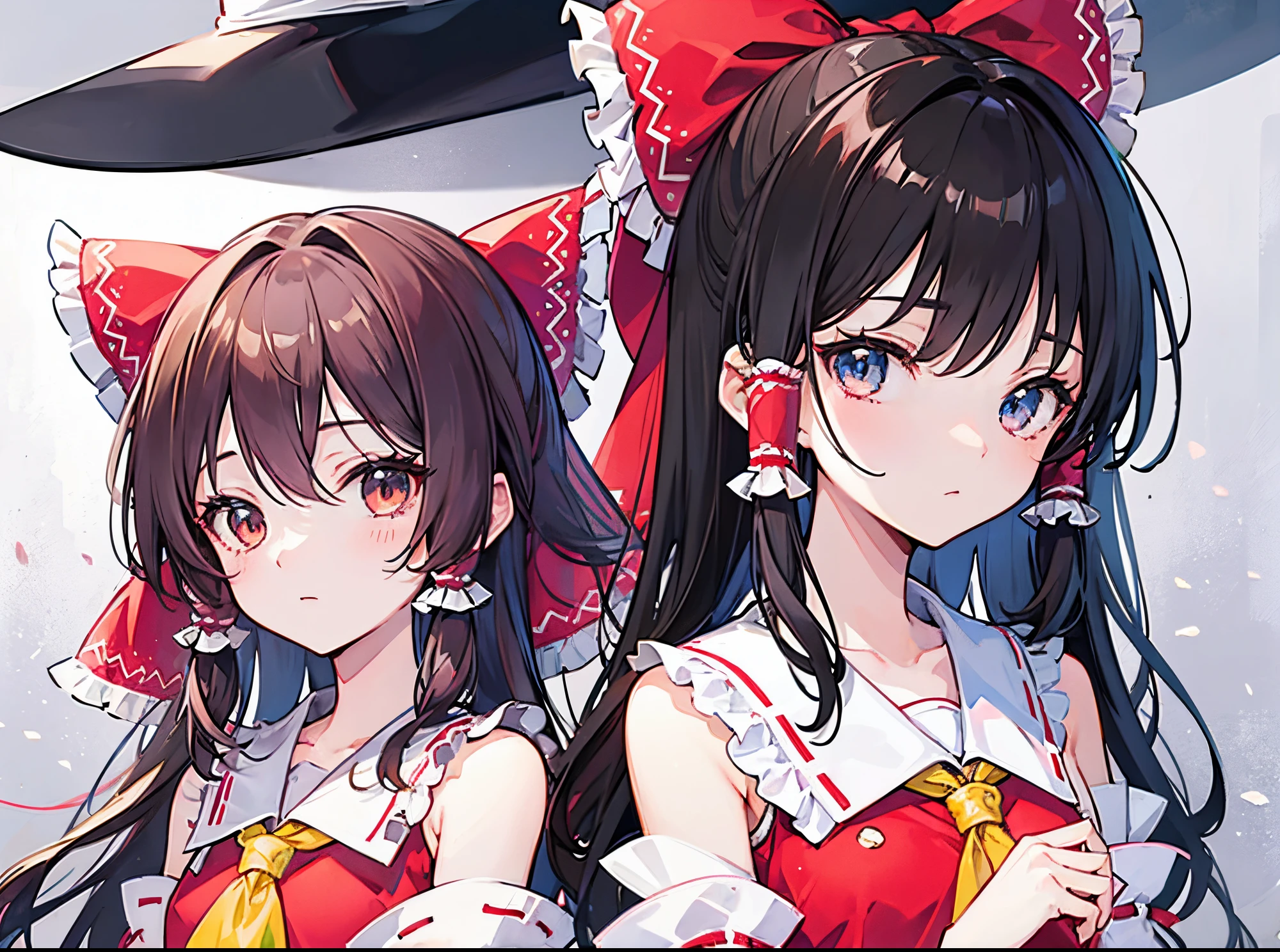 Kirisame Marisa,Hakurei Reimu,1GirlTag