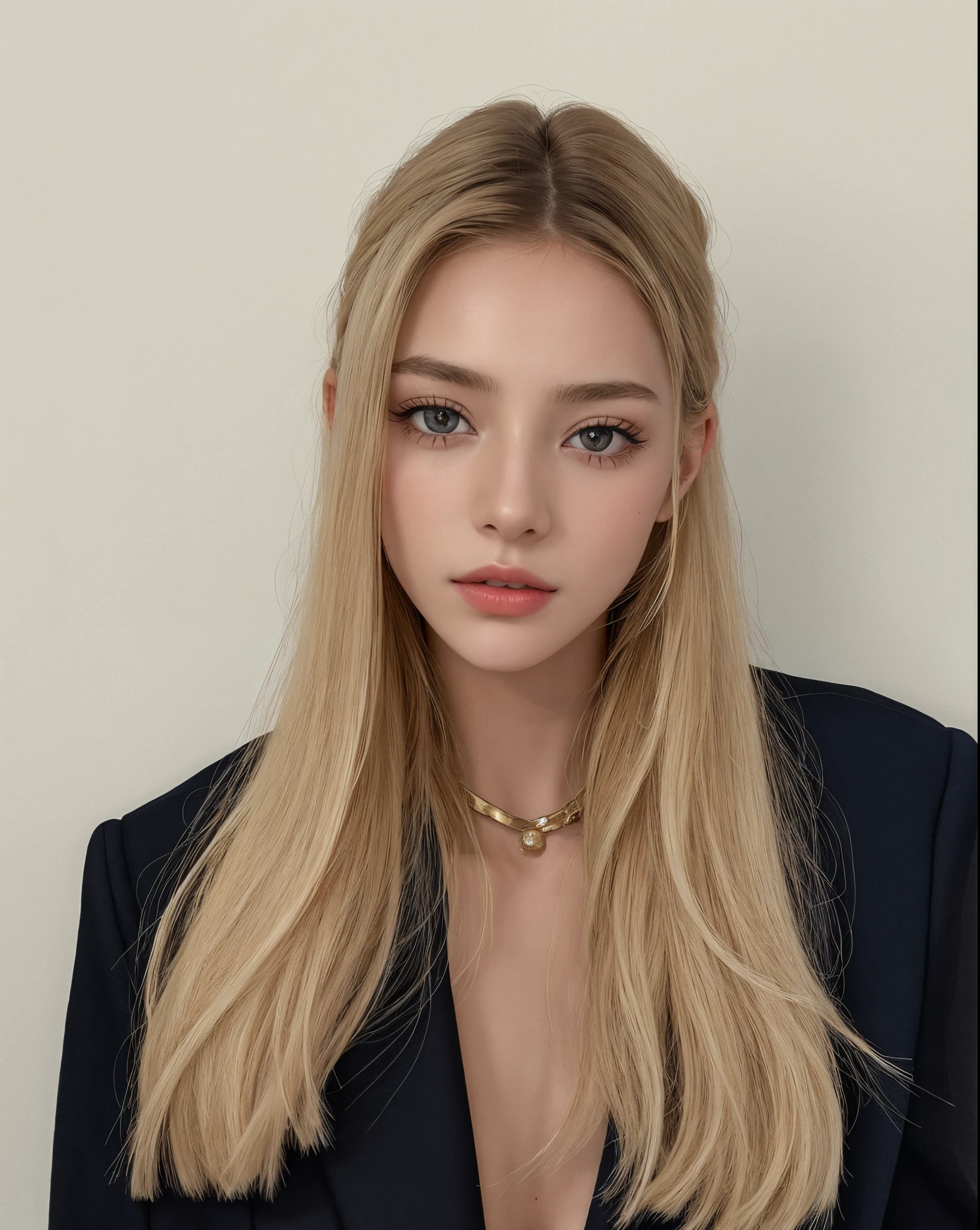 Mujer rubia arafed con chaqueta y collar negros., Alexandra Waliszewska, Cara como Ester Exposito, Dasha Taran, Yelena Belova, Retrato Sophie Mudd, angelina stroganova, Julia Gorokhova, Olga Buzova, Anastasia Ovchinnikova, por Emma Andijewska, 18 years old