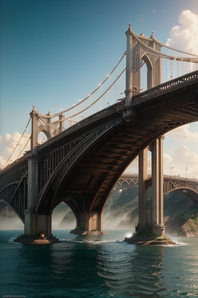 bridge between the worlds, magnificent, close up, details, sharp focus, elegant, highly detailed, illustration, intricate, beautiful, Trending artstation, pixiv, digital Art, by Jordan Grimmer and greg rutkowski, WLOP, Studio Ghibli,