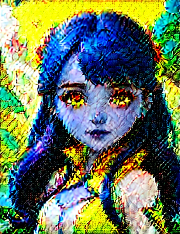 (high quality, 8k, 4K, High Contrast, masterpiece:1.2, 最high quality, Best aesthetics), 1 Female, (Real skin texture:1.3), (Film Grain:1.3), (Selfie angle, High angle), One girl, Beautiful and detailed eyes and face, 最high quality, close, Upper Body,Wolfcut BLUEinnerhair