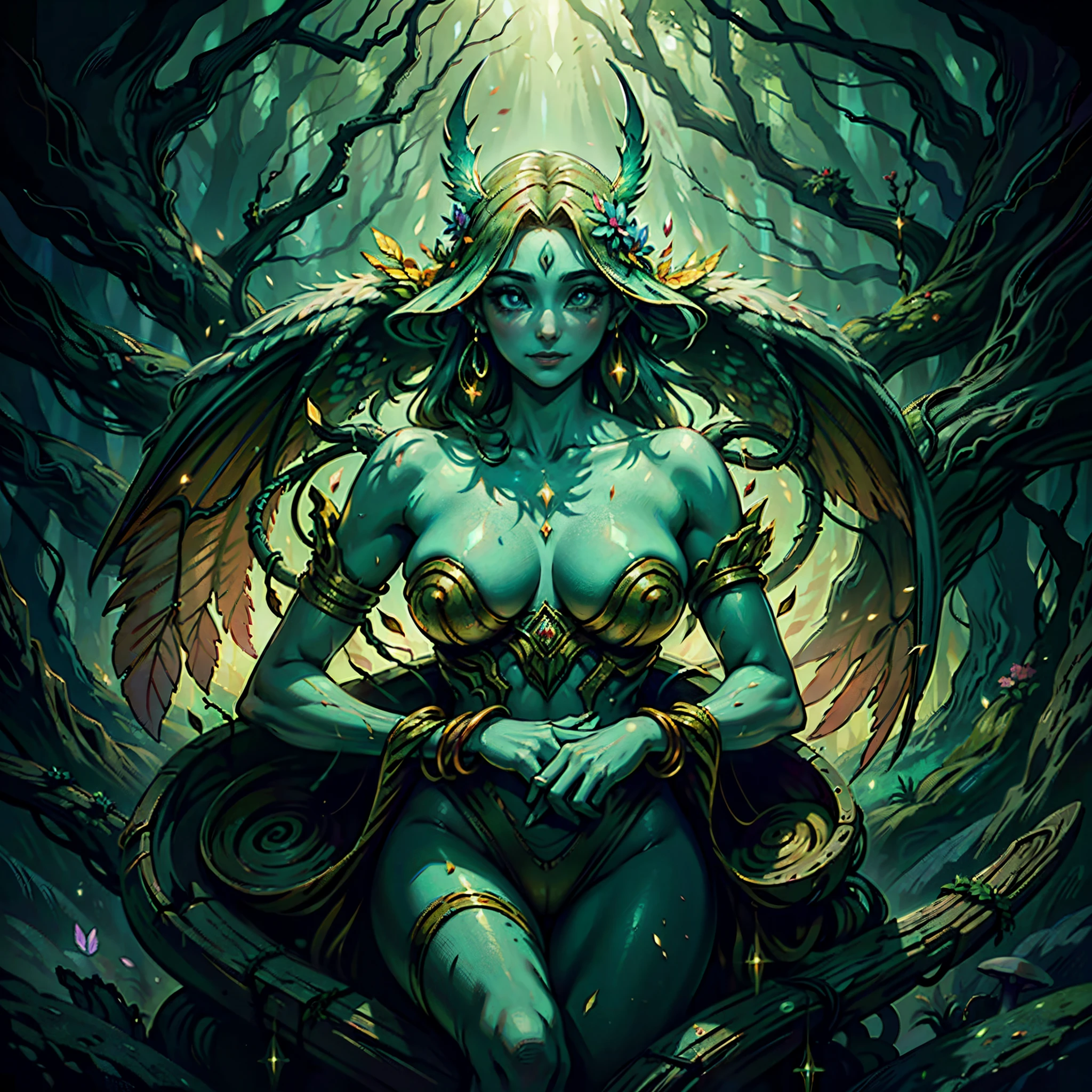 (several,sexy) fairies dancing,dressed in flowers and vines,a mushroom circle in an ancient forest,(best quality,4k,8k,highres,masterpiece:1.2),ultra-detailed,(realistic,photorealistic,photo-realistic:1.37),fantasy artwork,ethereal atmosphere,vibrant colors,soft lighting,wild flowers and plants,enchanted forest,fairy wings fluttering,curved tree trunks,sparkling sunlight through leaves,dancing gracefully among mushrooms,twinkling magical dust,pure and innocent faces,graceful movements and poses,mystical and captivating,harmonious and dreamlike,peaceful and serene,mythical creatures with delicate features,glowing and radiant,delicately painted flora and fauna.