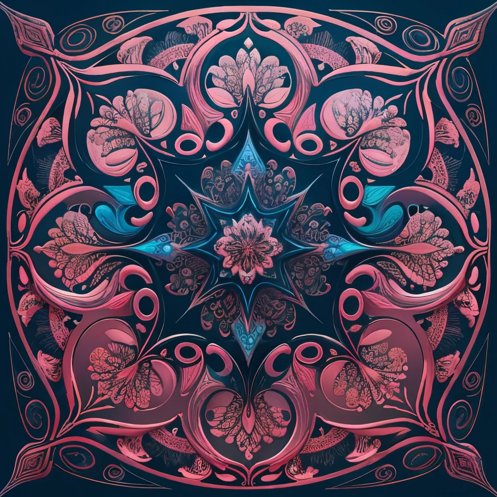 Official Art、unity 8k wall paper、ultra-detailliert、Beautifully Aesthetic、masterpiece、top-quality、(Zentangle、a Mandala、Tangles、Tangles)、(Fractal Art:1.3)、ighly detailed、Dynamic angles、The most beautiful forms chaos、elegent、Brutalist design、Vibrant colors、romantism、flower:1.3、