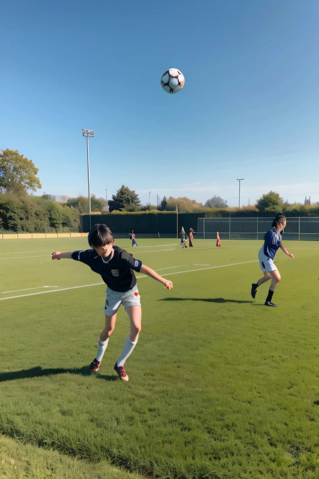 grassy fields，kick that ball，pupils，Sunnyday