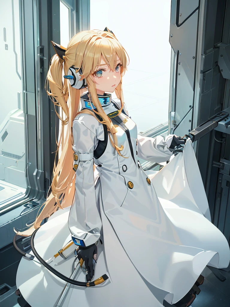 (aerial photograph), dynamic ungle, ultra-detailliert, diagrams, close-up, straightened, 1girl in, nowi,
 ((Souryu Asuka Langley, Headset interface, Bodysuit Vermelho: 1.4, blond),Her eyes were shining like dreaming stars,(Bright eye:1.233),(beautifully detailed eyes:1.1),(No Expression, Mouth closed),(standingn), 
(Mechanical room with tools and spaceship window in white spaceship),
(natta: 1.2), dreamer, [[Delicate fingers and hands: 0.55]::0.85],(Detail fingers),