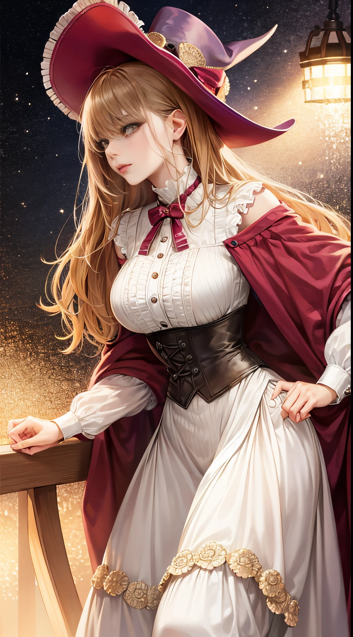western fantasy,victoriana,A beautyful girl,The stands up