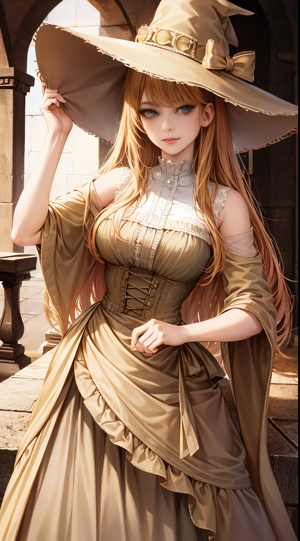 western fantasy,victoriana,A beautyful girl,The stands up