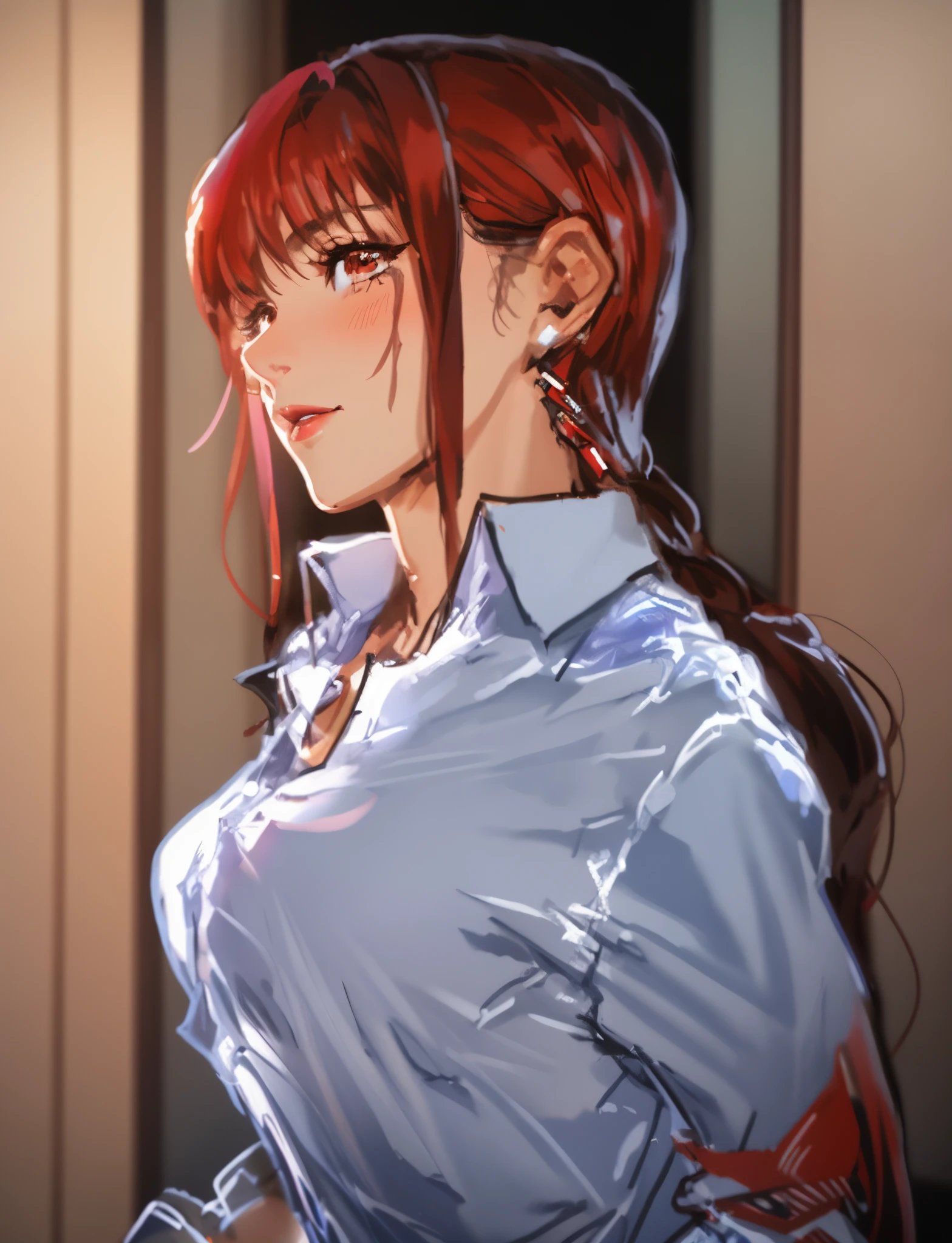 arafed image of a sexy couple posing together in a window, seductive tifa lockhart portrait, tifa, tifa lockhart, tifa lockheart, tifa lockhart portrait, glamorous tifa lockheart, portrait of tifa lockhart, tifa lockhart with Red hair, range murata and artgerm, 8k high quality detailed art