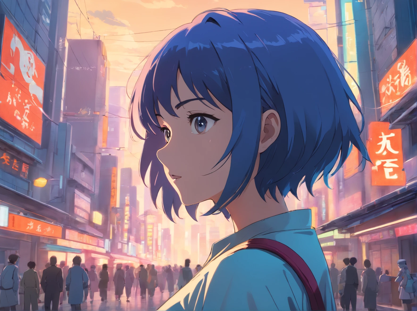 Ghost in the shell in 0s retro anime style, Robotics, sci-fy, A futuristic, hyper realisitc, akira style, Advanced Litigation, detailed line art, finely detailled, Greg Rutkowsky Shinkai Makoto Kyoto Animation Key Art Female Head-Up Shot
