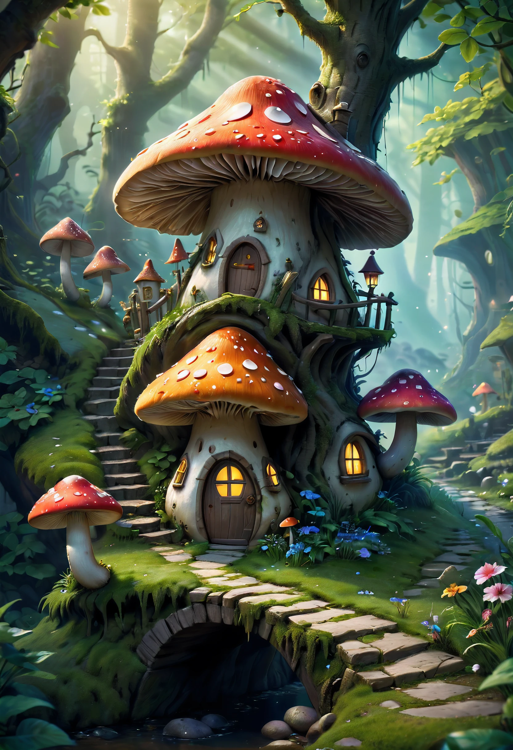 cute and cuddly fairy🧚🏻‍♀️ in the (fairy village:1.4), with aquatic steampunk augmentations extremely detailed, insanely detailed and intricate, high detail, concept art, colorful, dark philosophy, uplight, dark mode, rendered in unreal engine 5, intricate details, soft lighting, and a magical atmosphere, ambience lighting
