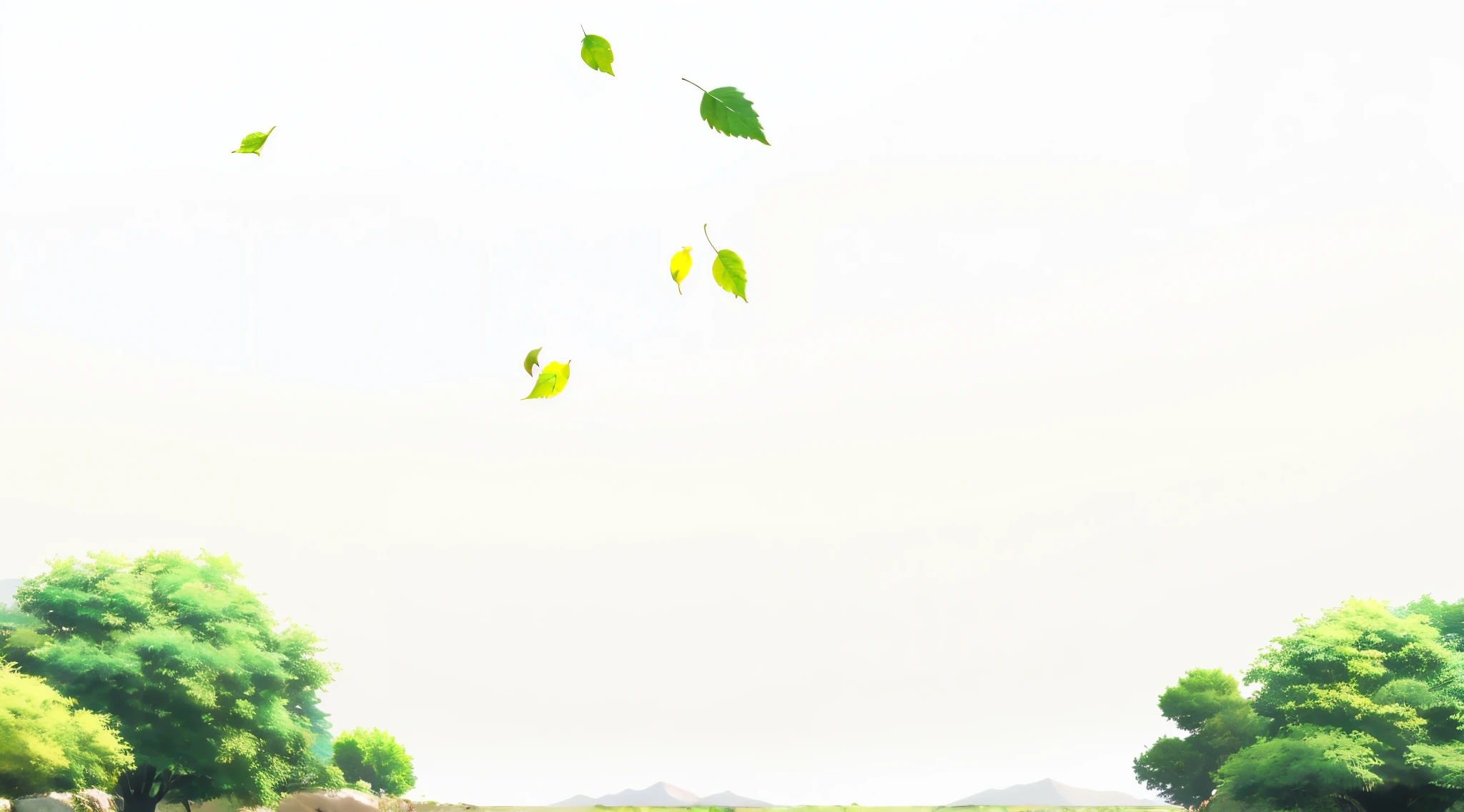 2 leaves in foreground, anime, anime background, 4k anime background, 4k detailed,