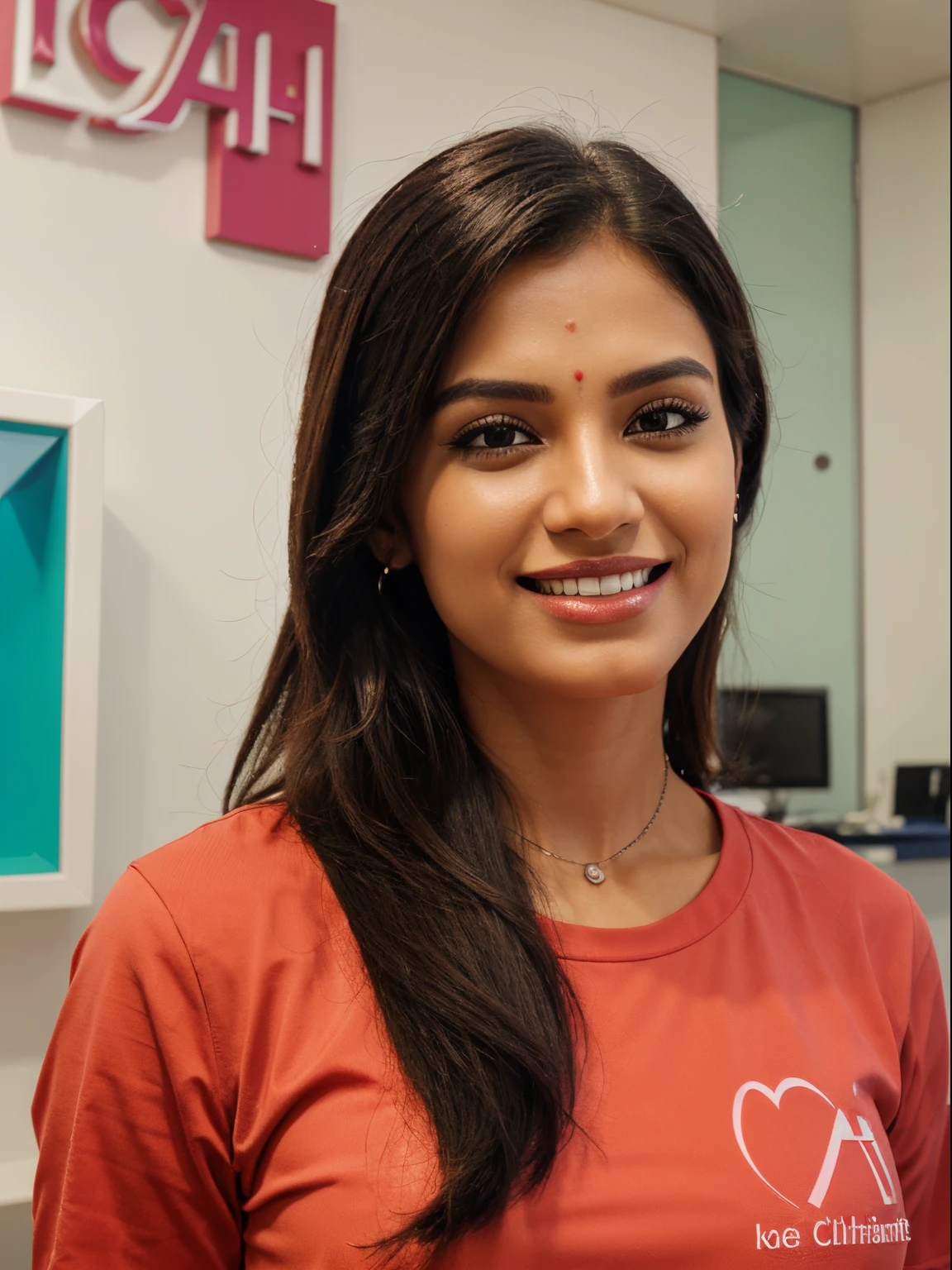 Create a 3d logo for dental clinic called VIMALA DENTAL CLINIC with tooth implant as an attractive logo design with vibrant colors.