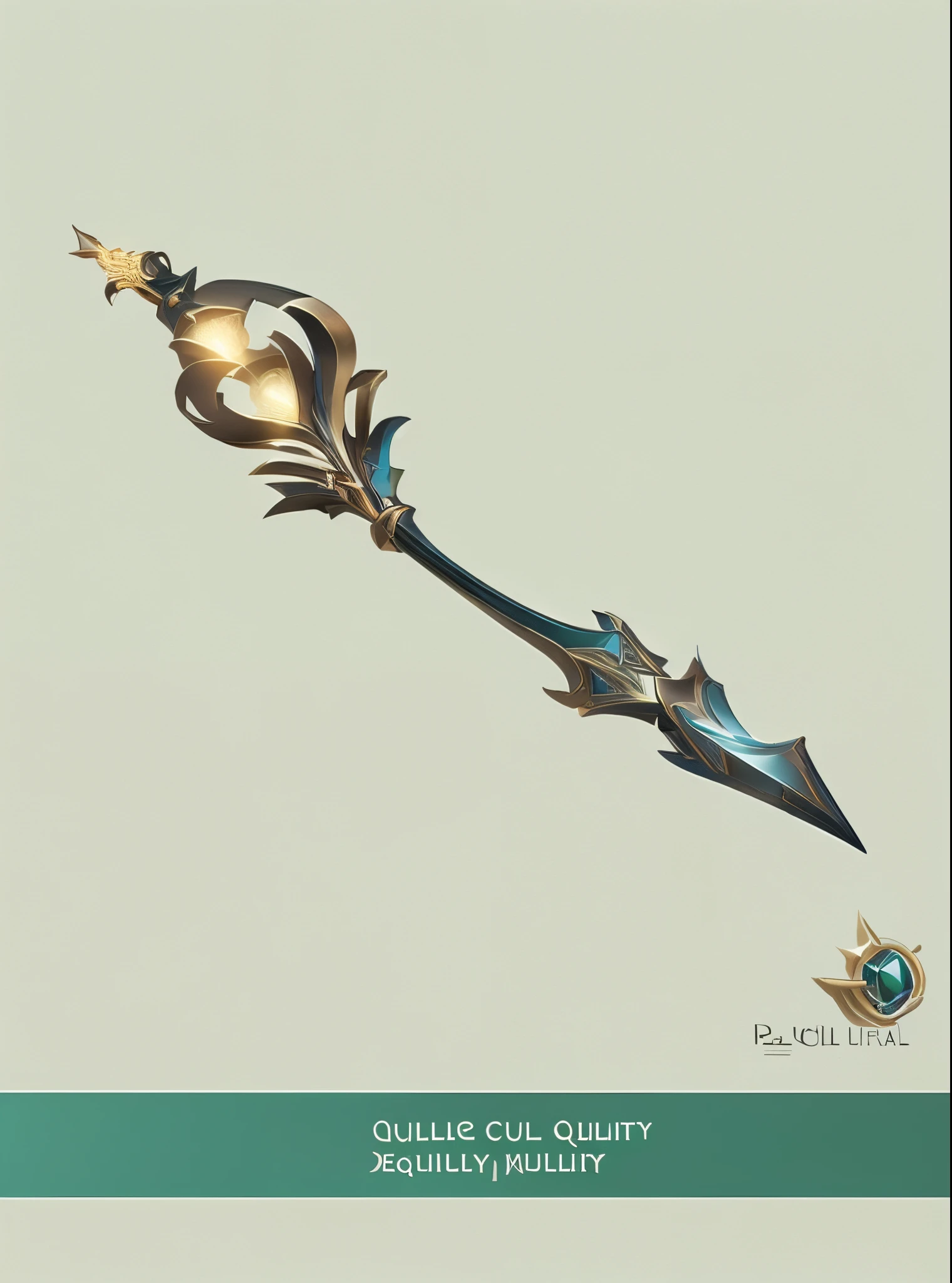 high detal,high qulity,quill,overhead lighting,weapon design,