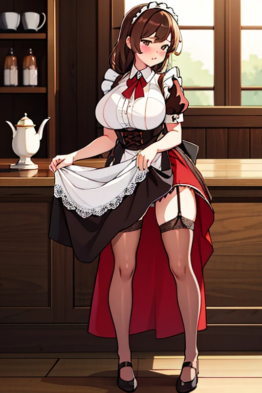 azur lane、Ayanami、table top、High resolution、lots of girlultiple girls、large crowd、かわいいlots of girls、big and full breasts、naughty body、underwear only、See-through、throw、、whole body、Are standing、looking up at me、confused face、blush、black pantyhose、female shape'Private parts are clearly visible、I can see the nipples、white shirt、Maid clothes、waitress uniform、micro mini skirt、very short skirt、Department store、shop、Many people々、in the crowd、bare chest、show your chest、from below、Low - Angle、Holding the tray、put the chest on the tray、A lot of milk comes out from the nipples、Breast milk splatters from the nipples、pour breast milk into a glass cup、A lot of breast milk spills from the nipples、White drinks、beret、Cat ear、ponytail