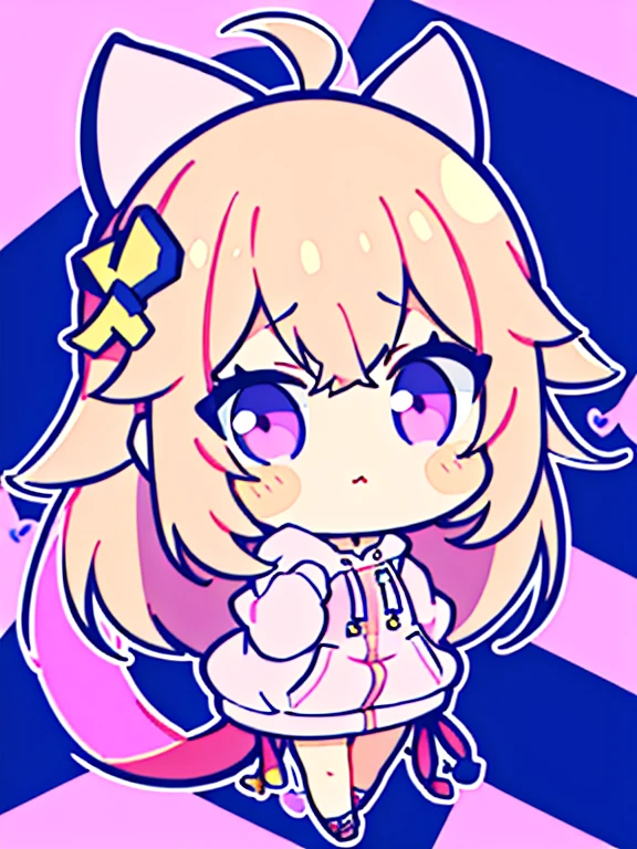 Аниме Chibi Girl,pastel colours, vector style, Y2K hoodie