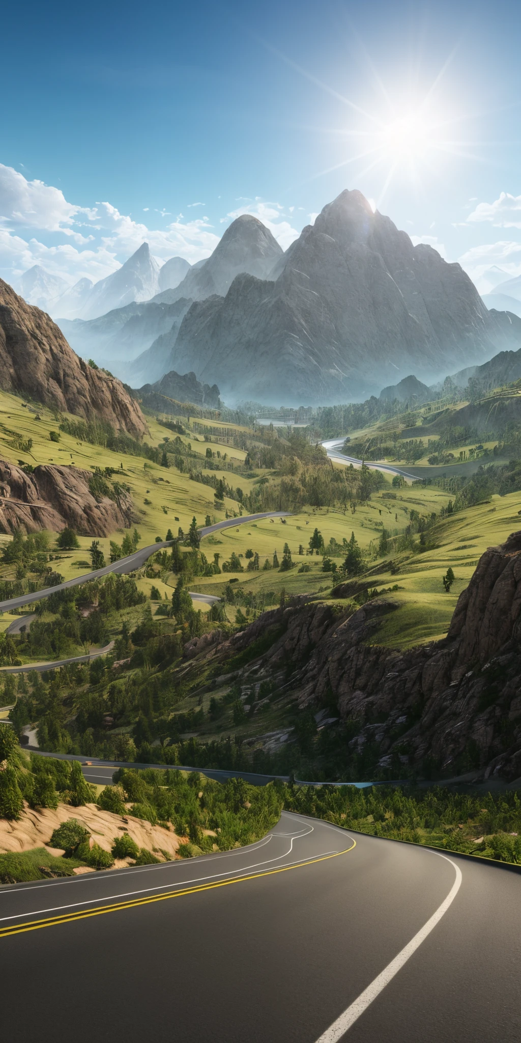 Realistic style, realistic scenes, surrealism, distant melon seeds, melon seed mountain range, melon seed close-up, melon seed texture, melon seed details, high precision, spatial sense, road surface, road surface extending from melon seeds, best intelligent connection, high dynamic range, soft light, daytime, warm colors, 3D rendering, CG texture