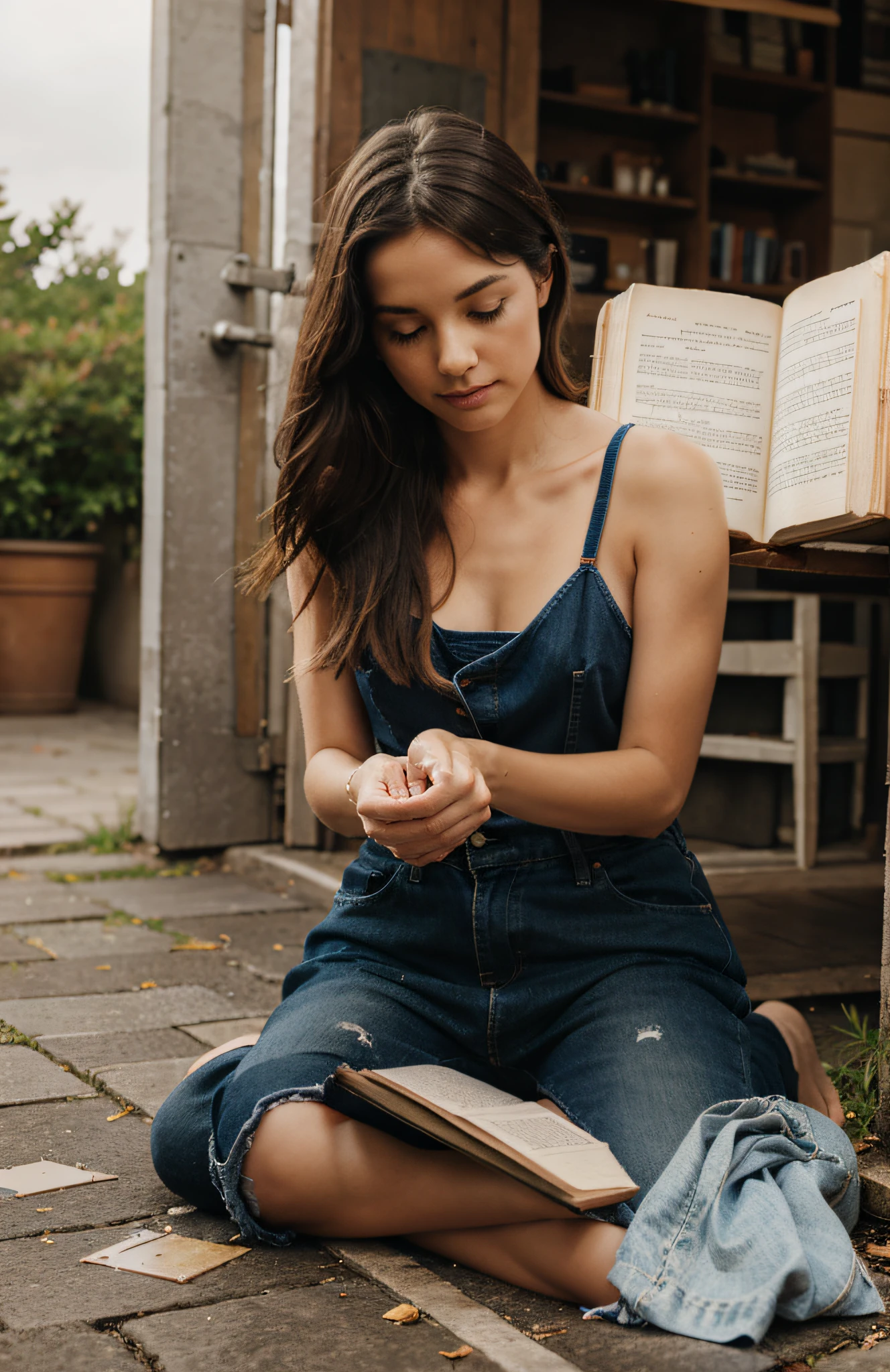 repair hand to look natural, holding a book