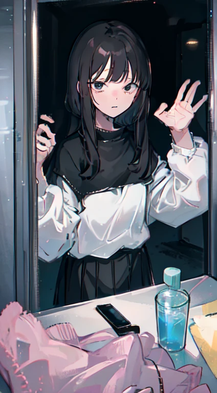 Unemployed girl, who was locked in her room for many years, eldritch