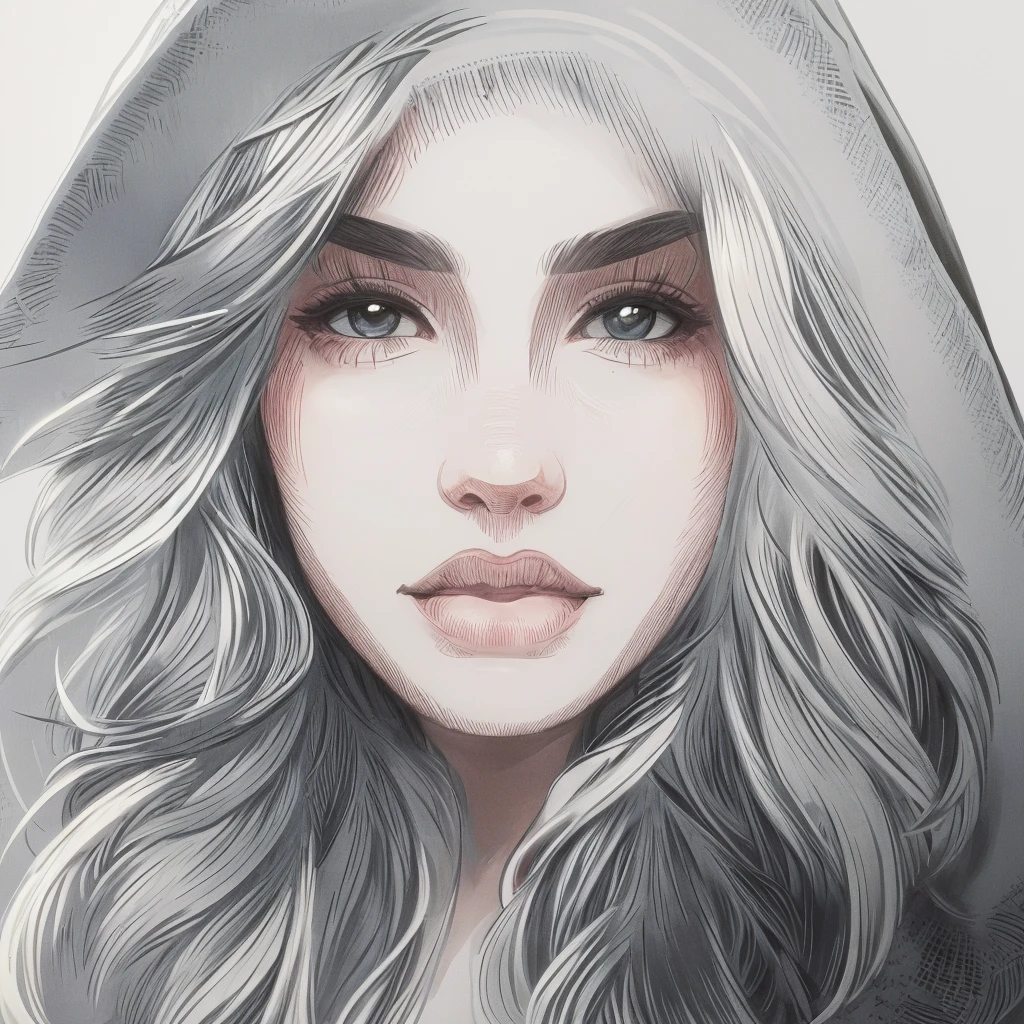 A girl in a hat,White-colored skin