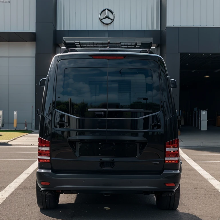 Pictures of a black Mercedes v-class