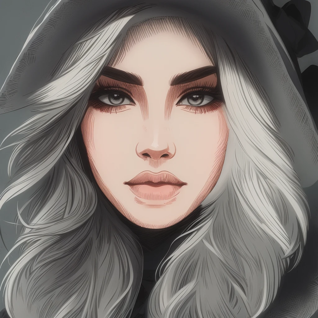 A girl in a hat