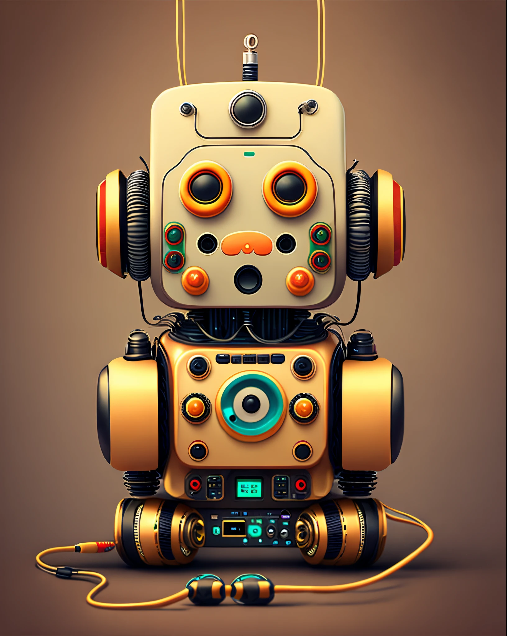 cute audio robot,
