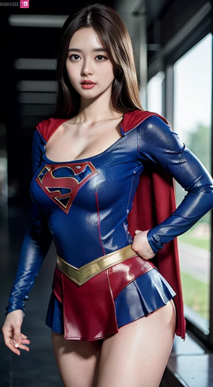 Supergirl, perfect young goddess, Amazing beauty ,youthful&#39;body set, perfect breasts:1.5, (Muscle body:1.1), Fancy dress ((Supergirl)) Sexy, Put on a skirt., Show off the ultra-thin transparent panties tucked in. , armature, Large breasts protruding from clothing, long, Large breasts protrude from the cleavage.., Hot ass, Supergirl Erotic Clothes, Wet panties, deep depth of field, Cinematic lighting, reflection light, bestquality, hard disk, 11, anatomically correct, Main parts, High Quality, Tall, hard disk, realistic photo, ultra-detail, Perfect photos,