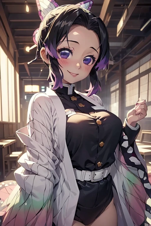 ((masutepiece)), ((Best Quality)), (Ultra-detailed), ((kawaii)), quavery), ((Sexy)), (Ero:1.3), ((Extremely detailed)), 4K, (8K), Best Quality, (Beautiful), Illustration, Anime style, Painting, Dynamic Angle, Cowboy Shot, from below looking up, Drama-style Japanese-style room, Sit on a desk, (Erotic photo album poses), Spread your legs apart, Gesture to bring the chest to the middle, Gradation, full body focus, Cute little girl s, 1girl in, Solo, japanese miko costume, Black hair, beautiful random color eyes beautiful eyes)), White-skinned, Random hairstyle, Buttocks, (Colossal tits), (grinning evily:1.2), (blush:1.5), Sweat, sparkling effect, Lens Flare, shiny-glistening, gleaming