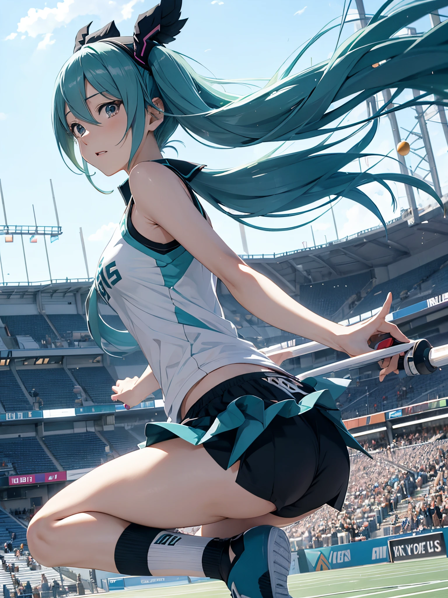 miku hatsune,Haikyuu,jump spikes,Beautiful breasts,Gymnasium,volley