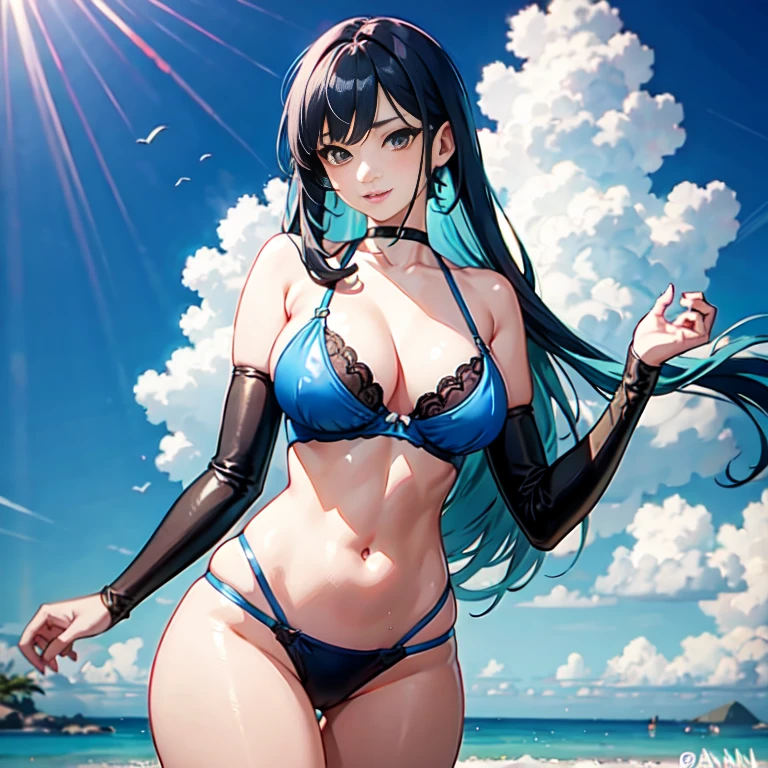 curvy woman with blue hair and blue bra posing for a photo, com pele azul, com cabelos azuis, bonita do cabelo azul, Inspirado em anime, , Ahegao, menina , menina bonitcabelo azul, bikini blue, Menina anime na vil, Ana, de Overwatch, cara Ahegao, 2 d anime, 2 d estilo anime