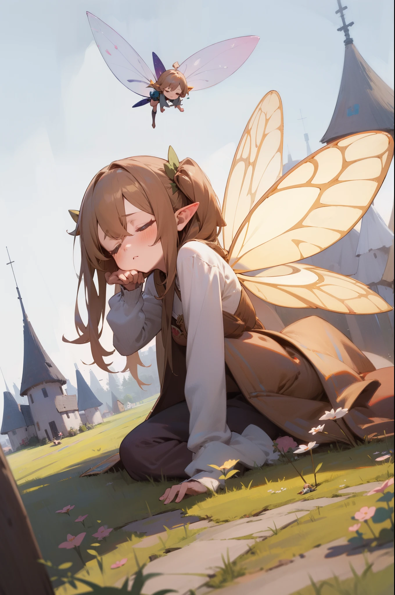  ((best quality)), ((masterpiece)), (detailed), 1girl, off-shoulder sweater, a fairy, various different types of insect wings, NSFW，tight space, Covered with tentacles, encoiled by tentacles, Tentacles around the body, many tentacles, captured by tentacles, bound by tentacles, trapped by tentacles, Fine details，Tentacled，Tied with tentacles, drooling，Crying，Detailed body，Full limbs，NSFW, being pulled into a flower, wild environment, jungle, terrifying floral environment, horrific nature, predatory flora, fairy catcher, fairy trapper 