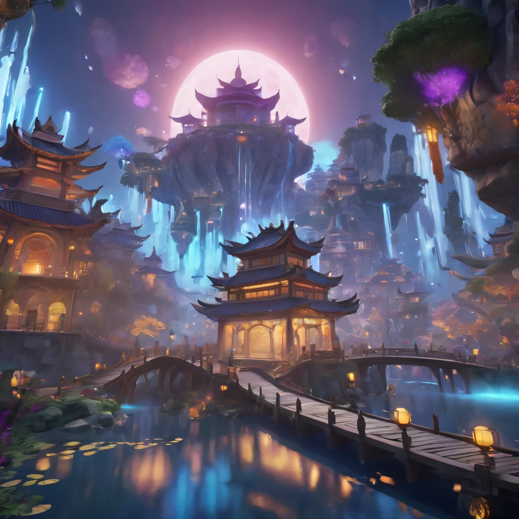 avatar village,《head portrait》In katara, Maya 8K, Asian woman water element, Fantasy style 8k octane rendering,,avatar village,Movie scene agile world. purple and blue colored,Colorful, Fairy Kingdom Forest, Bustling magic town, magical village, Fantasy Town, Magical fantasy very detailed, Oriental Fantasy Town, intricate rainbow environment, enchanted magical fantasy forest, Whimsical fantasy landscape art,《whack》Nezha here, Still from a fantasy movie, small person. Unreal Engine5, Art germ ; 3d unreal engine, Chinese fairy tale movies