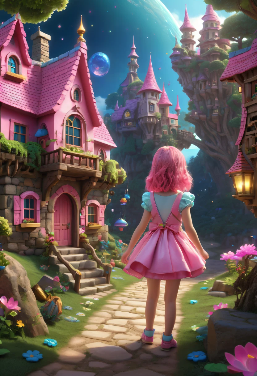 Fairy Tale Village，ocean floor，Beautiful mermaid princess