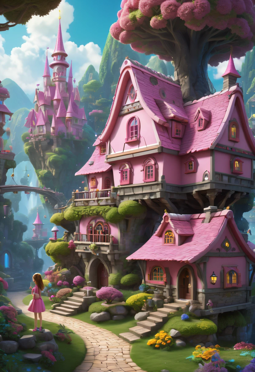 Fairy Tale Village，ocean floor，Beautiful mermaid princess