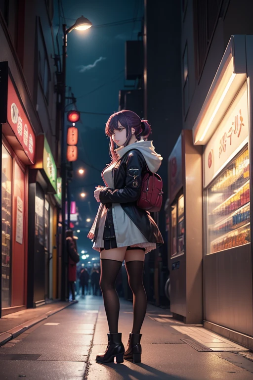 A woman standing outside a convenience store at night, Convenient store, Ikebukuro Higashi-Ikebukurocho station gaming, Tokyo anime anime scene, Steins;Gate stone gate, Dark whimsical scene, Visual novel CG, Standing outside a shop on a street corner, Madhouse Studio anime style, Anime scene, VA-11 Hall-A
(best quality,4k,8k,highres,masterpiece:1.2), ultra-detailed, realistic:1.37, vibrant colors, dramatic lighting, anime art style