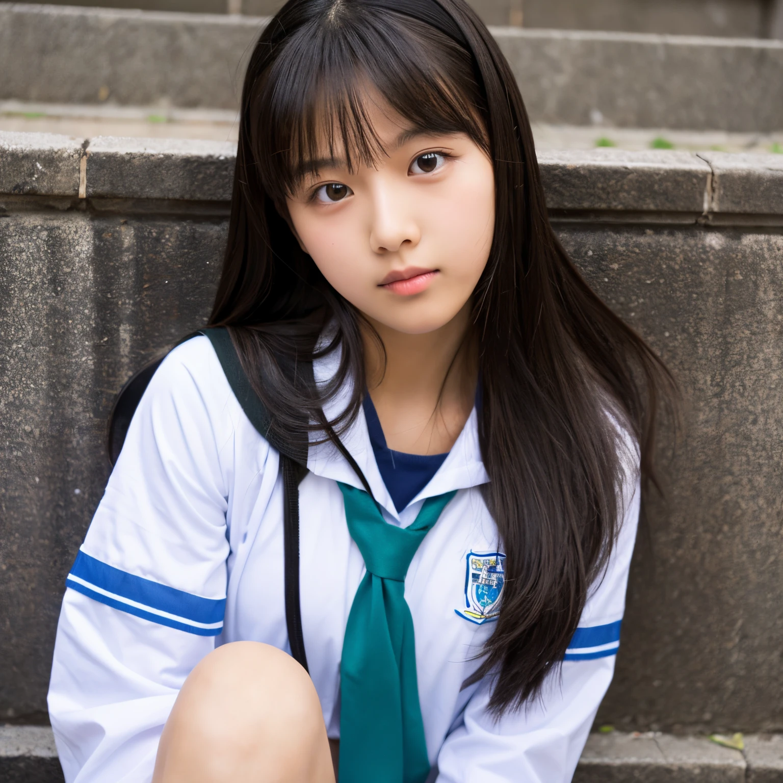 High school girl is being molested