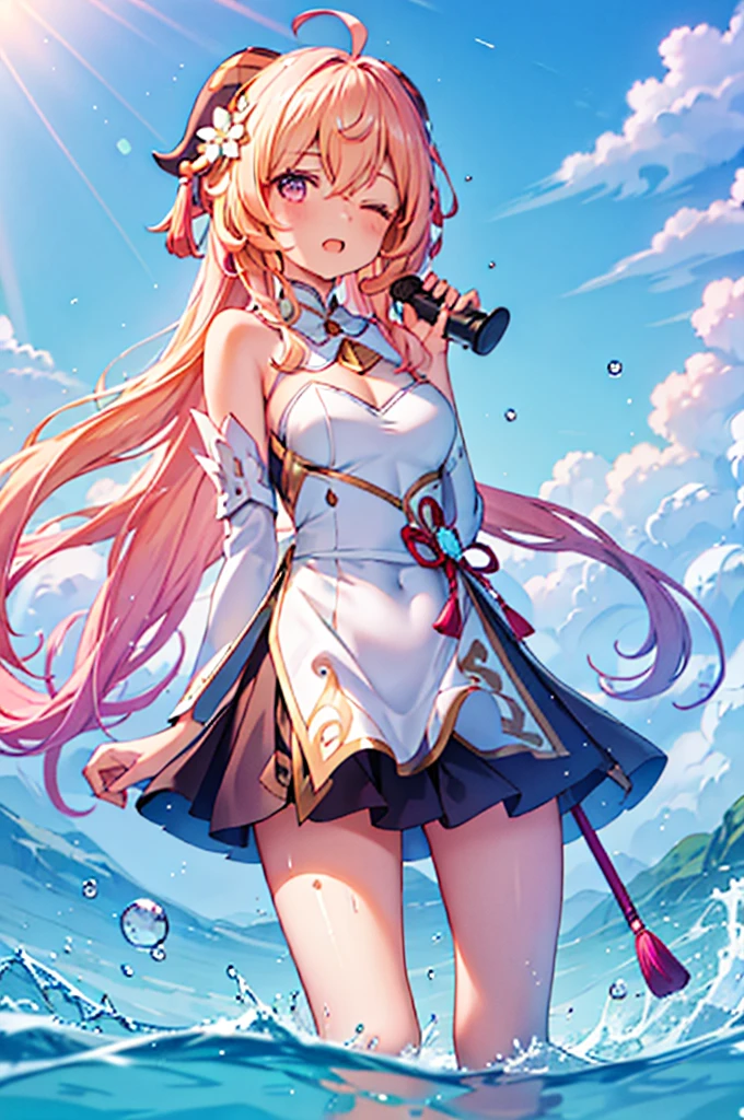 最high quality、high quality、Frugal cloth clothes、10Year-old girl adventurer、Climb the dungeon stairs、Equipped with a dagger and a shield、Inside the dim labyrinth