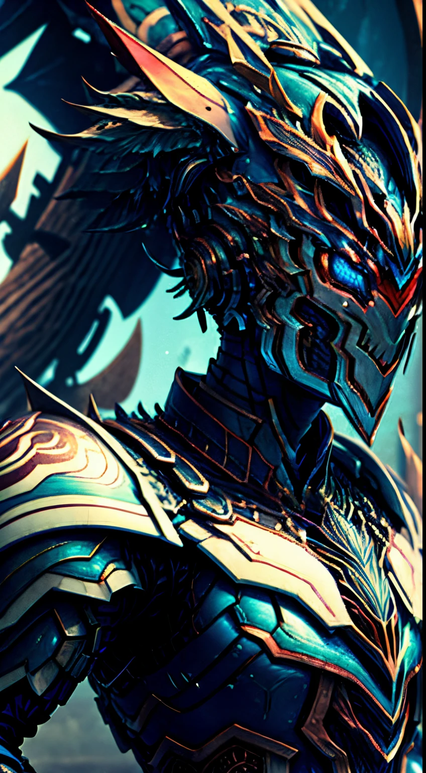 Machine armour wind,Perfect details,pisces,Sea background,anchor as weapon