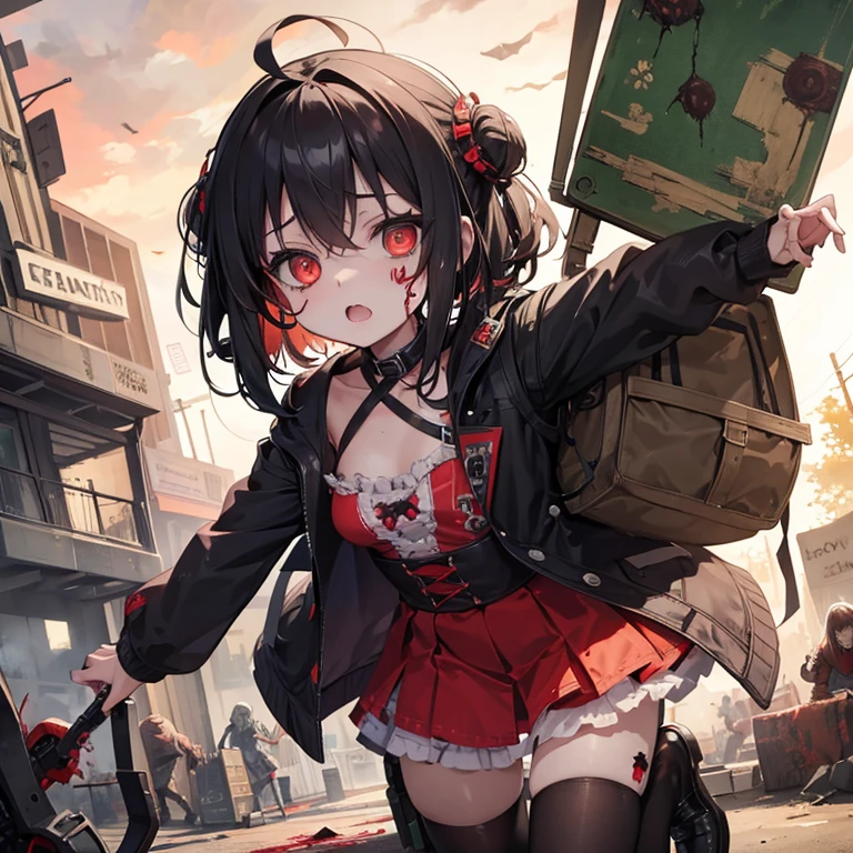 Zombie little girl，The zombie virus  spreading
