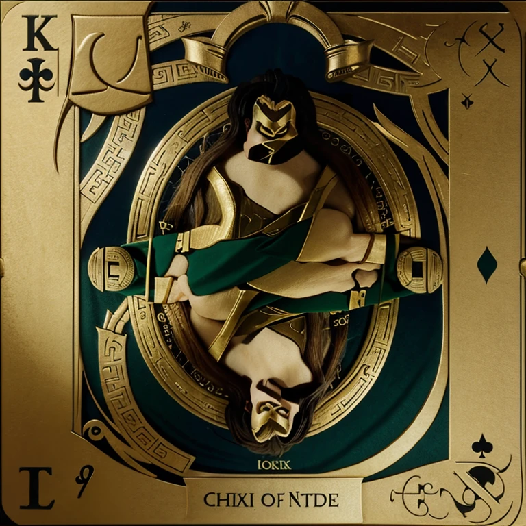 Greek mythology Loki giant card ace of clubs