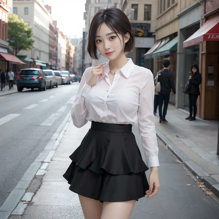 Pubic hair grows、Smile full of happiness、、During hard sex、(((Lower body naked)))、Panting face、Lacking、After being attacked、Sweating、Expression in a state of excitement、short-hair、Full body like、​masterpiece、top-quality、Official art、Highly detailed CG Unity 8K wallpapers、Very slim girl student、a very delicate and beautiful、超A high resolution、（Photorealsitic：1.4）、Golden Hour Lighting、（The upper part of the body）、（Platinum Shorthair：0.8）、（Puffy eyes）、looking at the viewers、facing the front there、Laughing、JK Skirt、robe blanche、Shirt Lift Long Black Hair、(((tucking up the skirt、Panties are visible)))、
