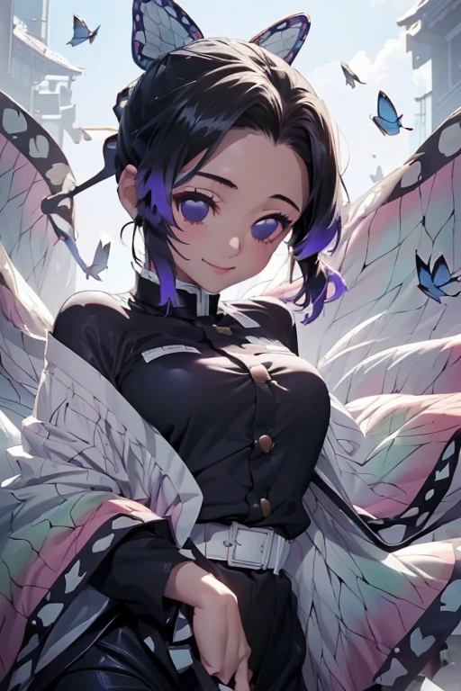 (Best Quality、8K、nffsw:1.2)、(cute Japanese girls)、((ninja outfit:1.5))、(landing from a height)、Alleviate the impact with your whole body、Composition looking up from below、skinny limbs、a serene smile、katanas、Confetti、butterflies dancing around、perfect hands perfect fingers perfect breasts perfect hair perfect face perfect body