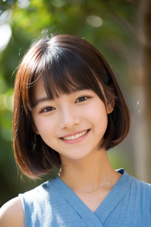 s girl a smile 夏天 Short Bob Mare Wave droplets frontage