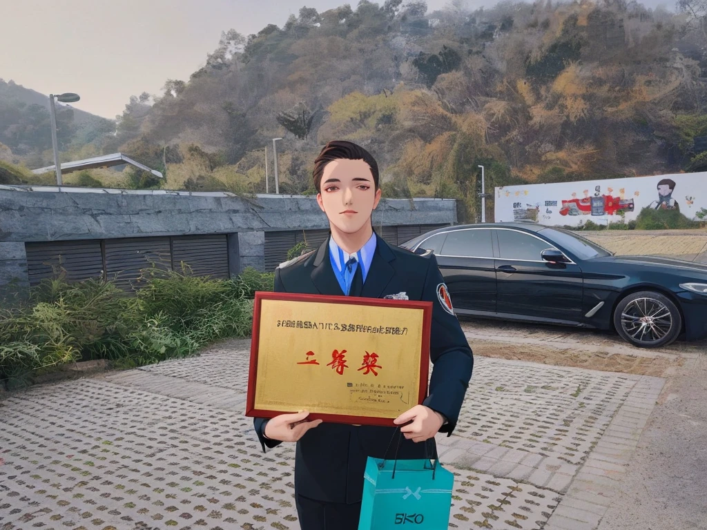 Libido boy，tmasterpiece，Best quality at best，Award-Awarded，ren，relaxed，Handsome，brunette color hair，Black eyeusiness suit