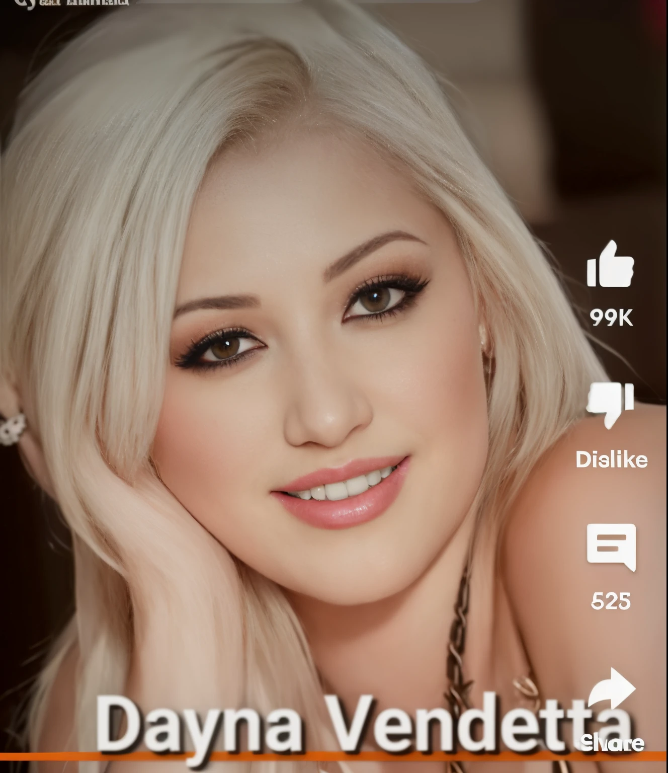 a close up of a woman with blonde hair and a necklace, dany devito, facebook profile picture, headshot profile picture, portait photo profile picture, professional profile picture, new song, profile picture 1024px, perfect white haired girl, captura, tinder profile, leaked photo, deepfake, devainart, blonde goddess, profile photo
