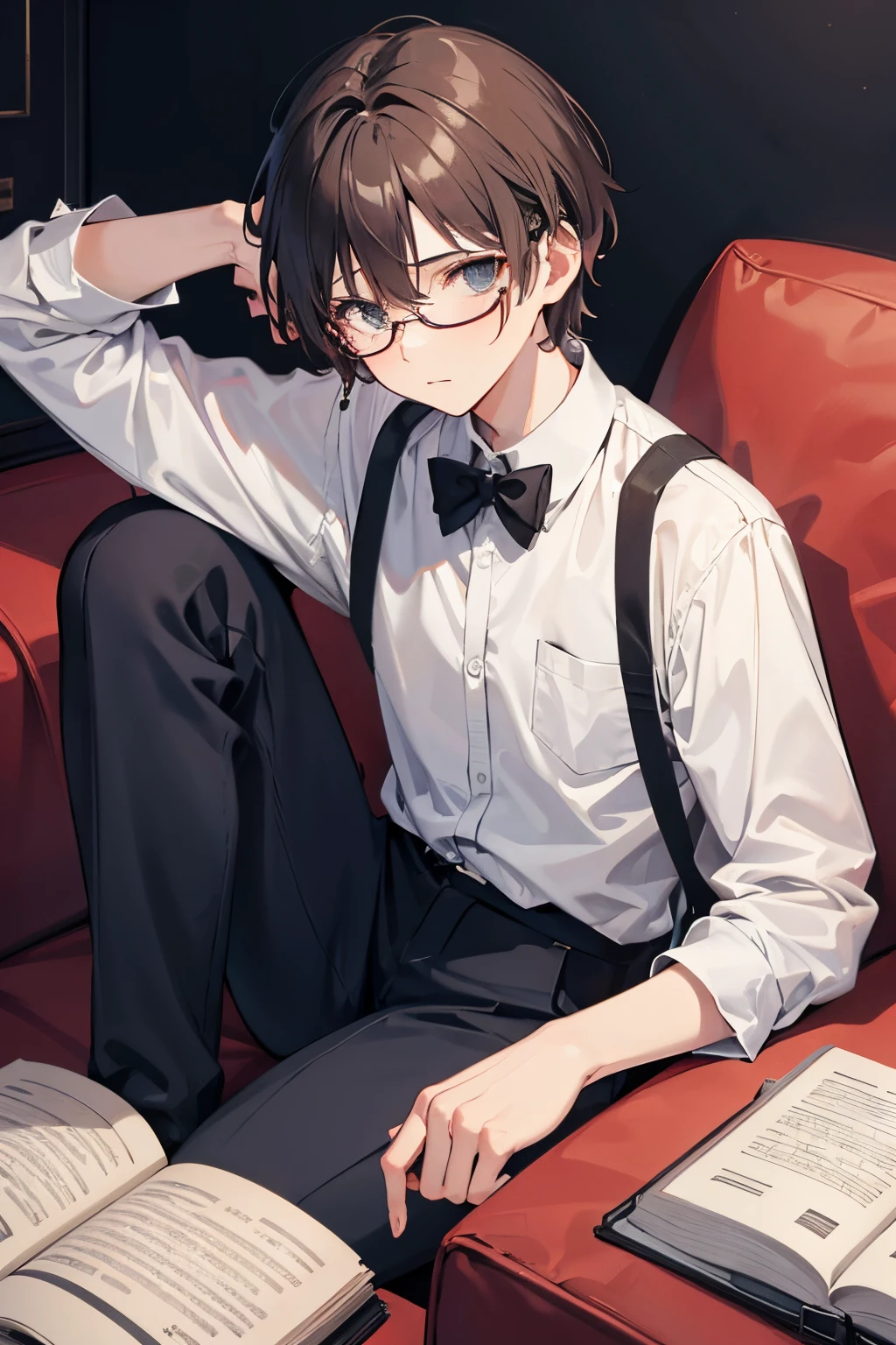 18 year hold man with glasses