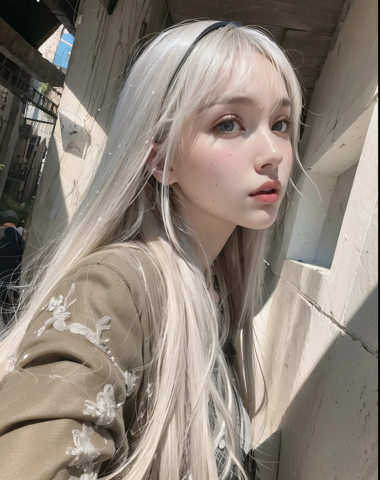 A close-up of a woman with headphones on her head, Retrato Sophie Mudd, Anna Nikolanova aka Newmilky, Pokimane, com fones de ouvido, 18 anos, Delphine bonita, Yelena Belova, Angelina Stroganova, morena com cabelos loiros tingidos, 🤤 retrato da , 2 Modelo feminina de 4 anos, julia gorokhova, Modelo do Instagram
