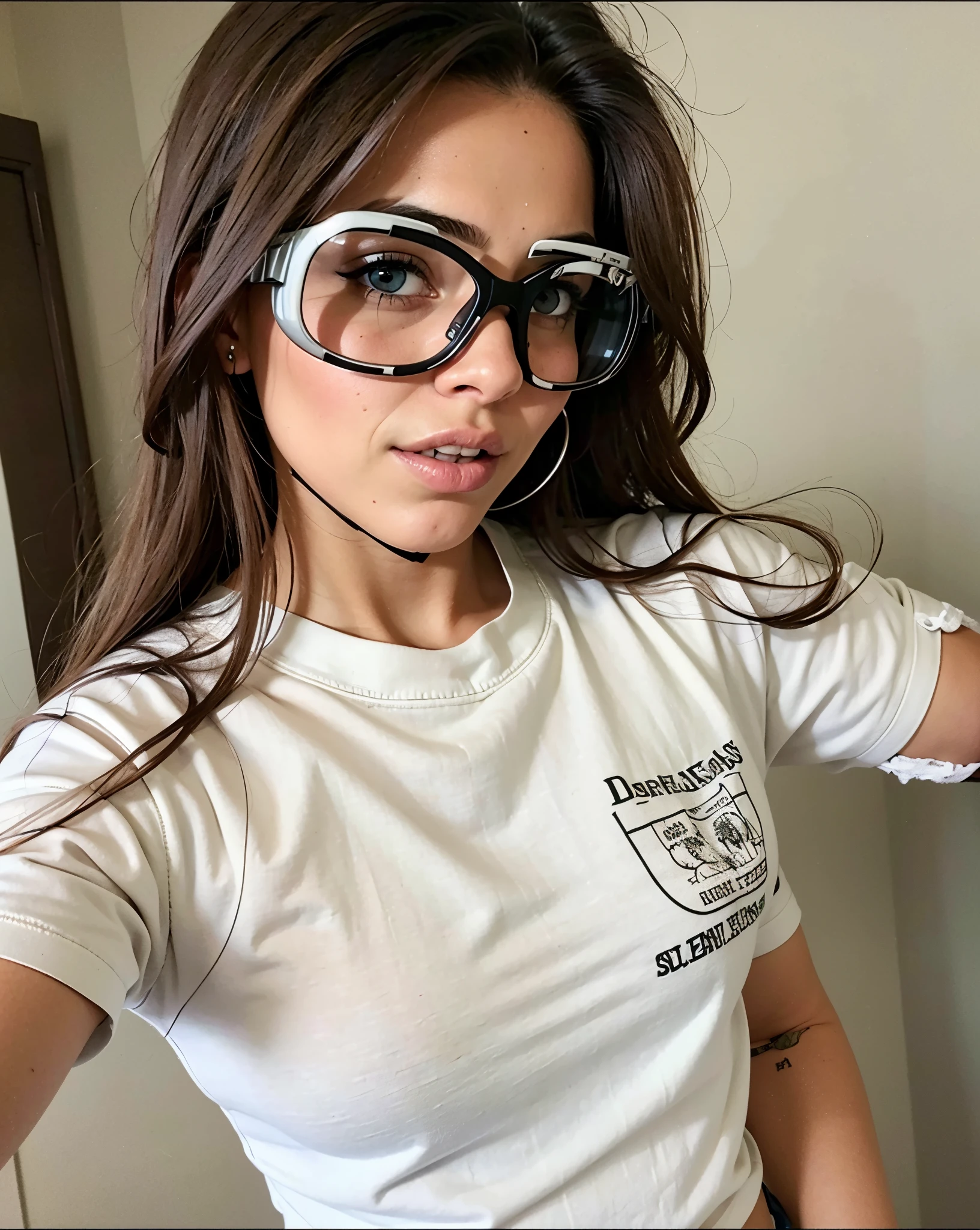 mulher arafa em frente a uma parede grafitada com um skate, cintura fina e quadris grossos, barriga exposta, magra, jeans preto extremamente apertado, usando um top cropped sexy, corte de meio corpo, cintura fina, foto de corpo inteiro, wearing pants, usando top curto, vestindo um top curto, linda barriga