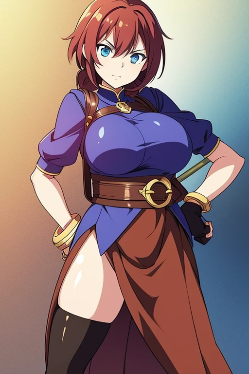 Gerar uma personagem de anime (gamefiado) com uma pose sedutora apontando uma arma